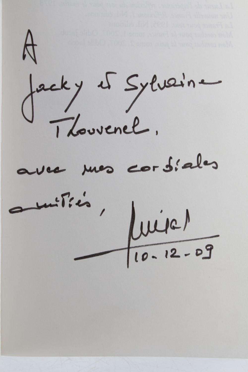 CHIRAC : Chaque pas doit être un but - Mémoires tome I - Signed book ...