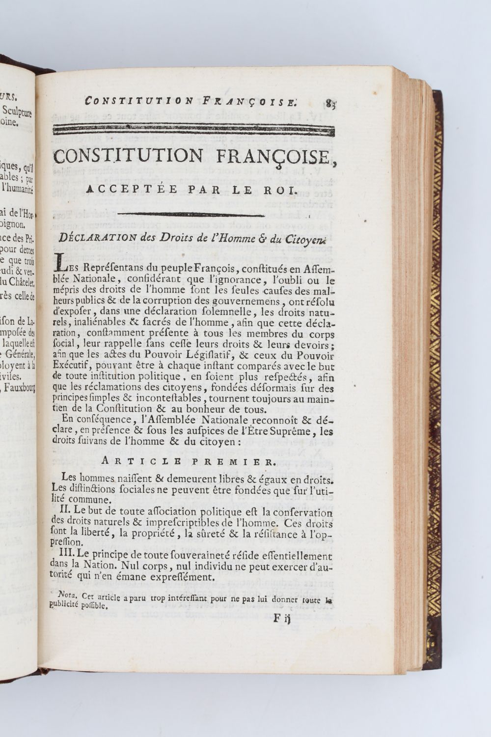 Collectif Premi Re Constitution Fran Aise Et Son Pr Ambule D Claration Des Droits De L Homme