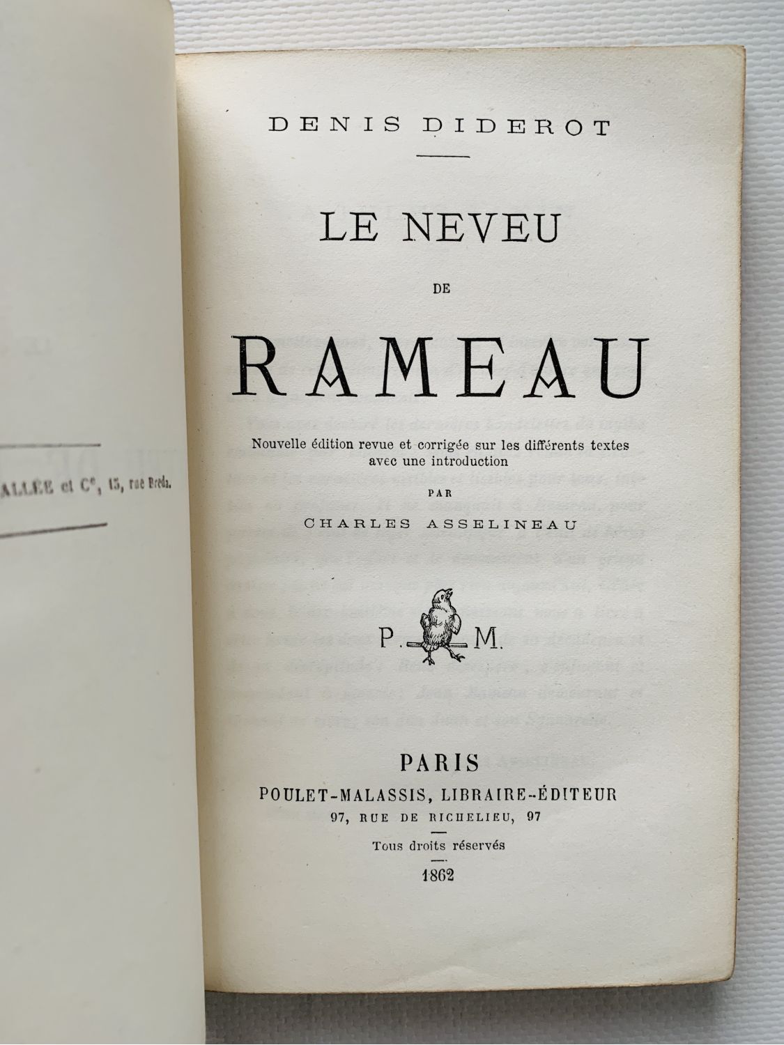 Diderot Le Neveu De Rameau Edition Originale Edition Originale Com