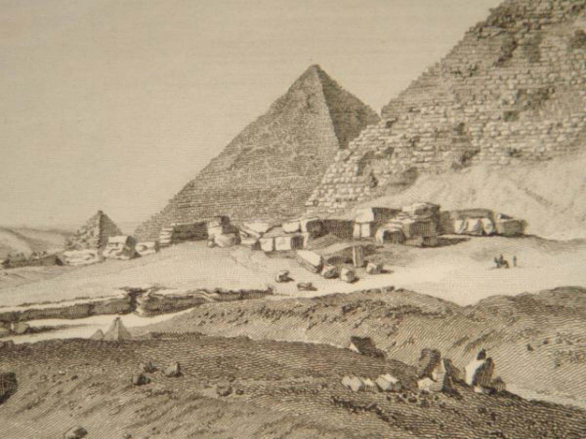 Description De L Egypte Pyramides De Memphis Vue De La Seconde Pyramide Prise Du Cote Du