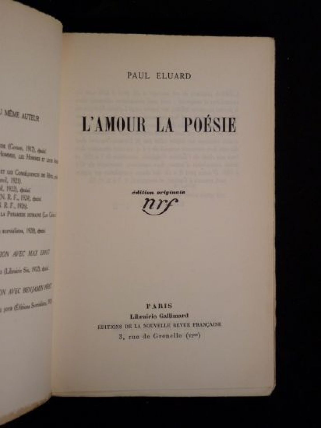 L'amour la poésie : Paul Eluard - 2073006345 - Poésie