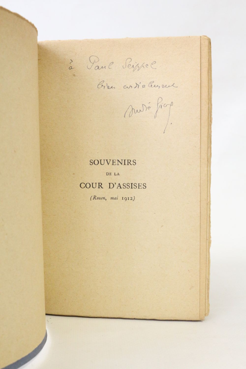 GIDE : Souvenirs de la cour d'assises - Signed book, First edition ...