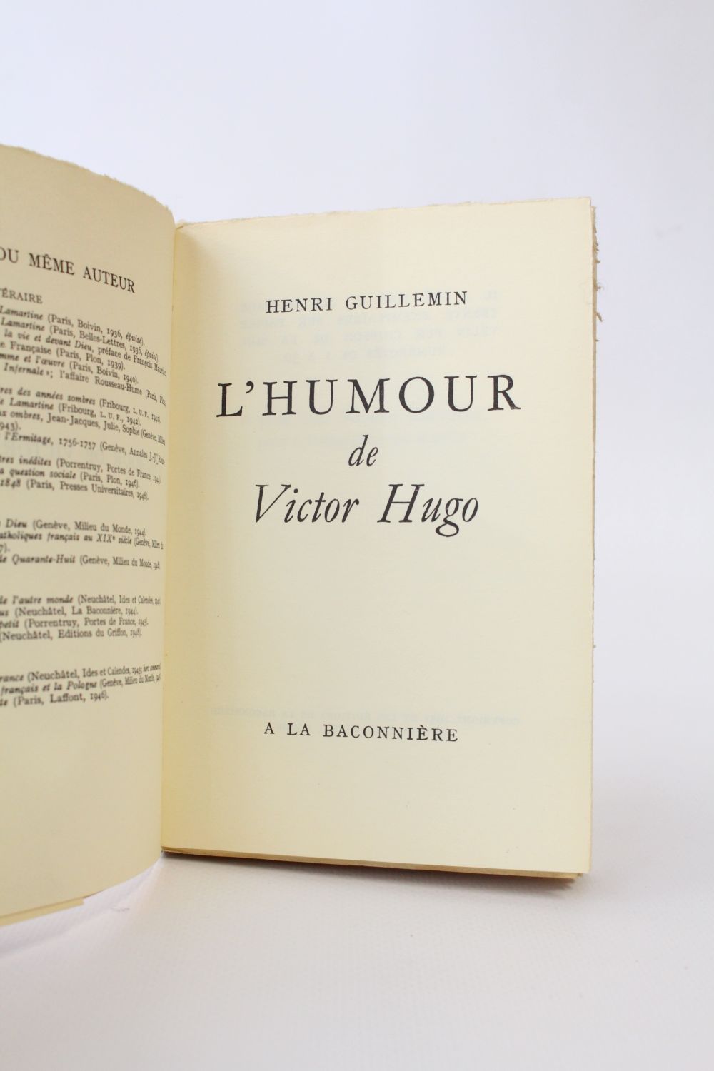 GUILLEMIN : L'humour de Victor Hugo - First edition - Edition-Originale.com