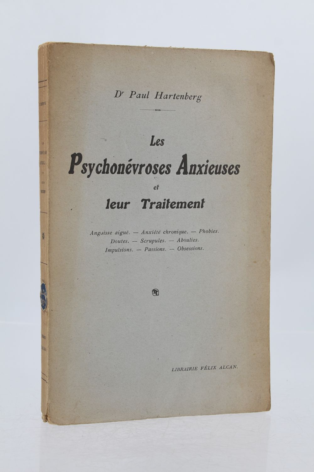 HARTENBERG  Les psychonévroses anxieuses et leur traitement  angoisse