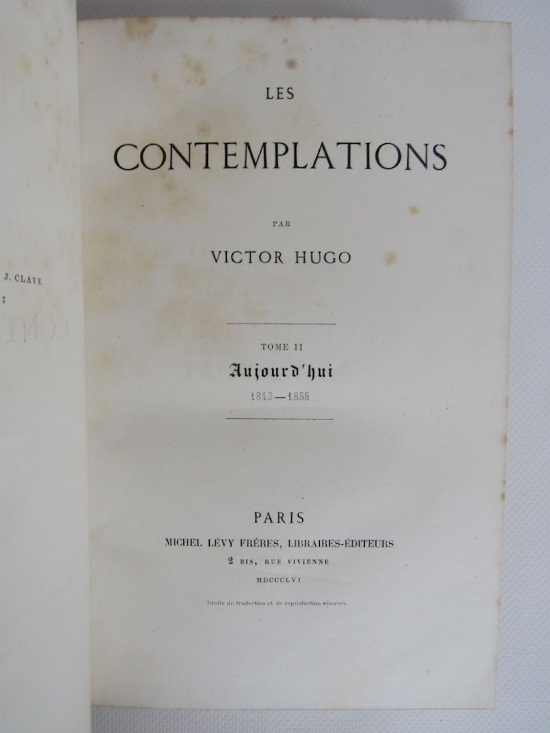 HUGO : Les Contemplations - Edition Originale - Edition-Originale.com