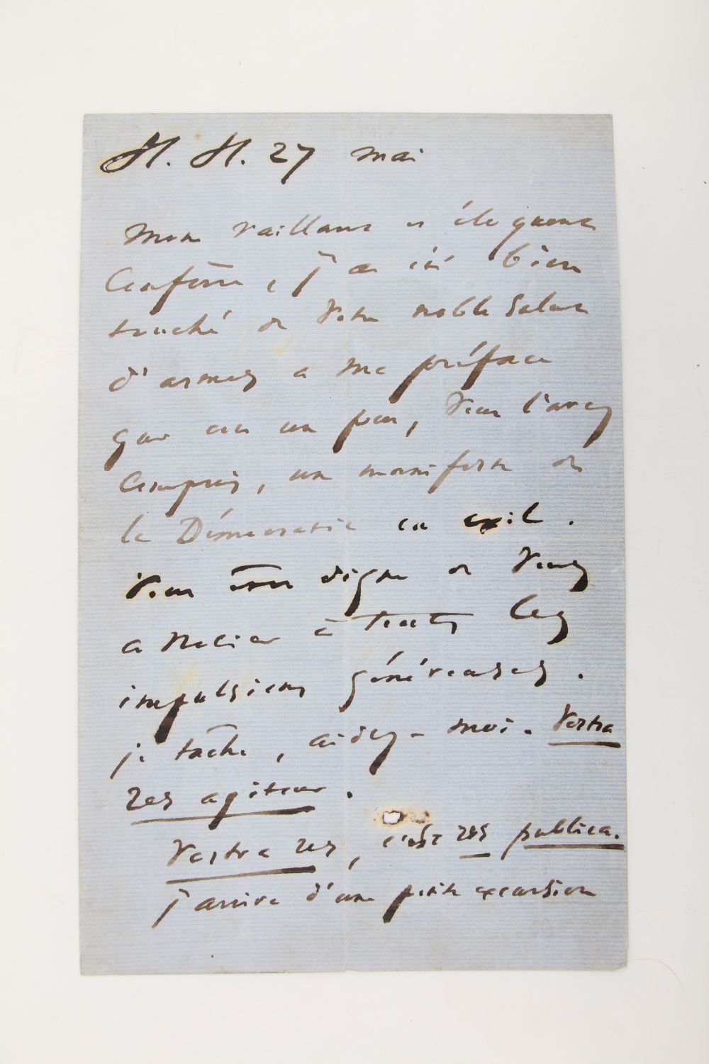 HUGO : Lettre Autographe Signée à Henri Rochefort : "votre Res, C'est ...