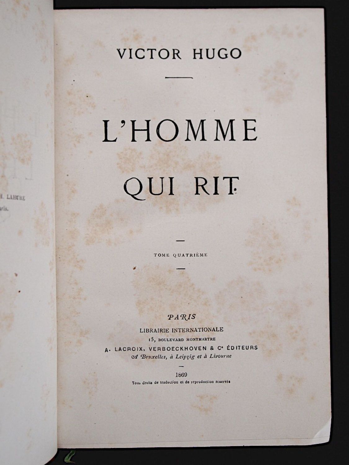 HUGO : L'Homme qui rit - First edition - Edition-Originale.com