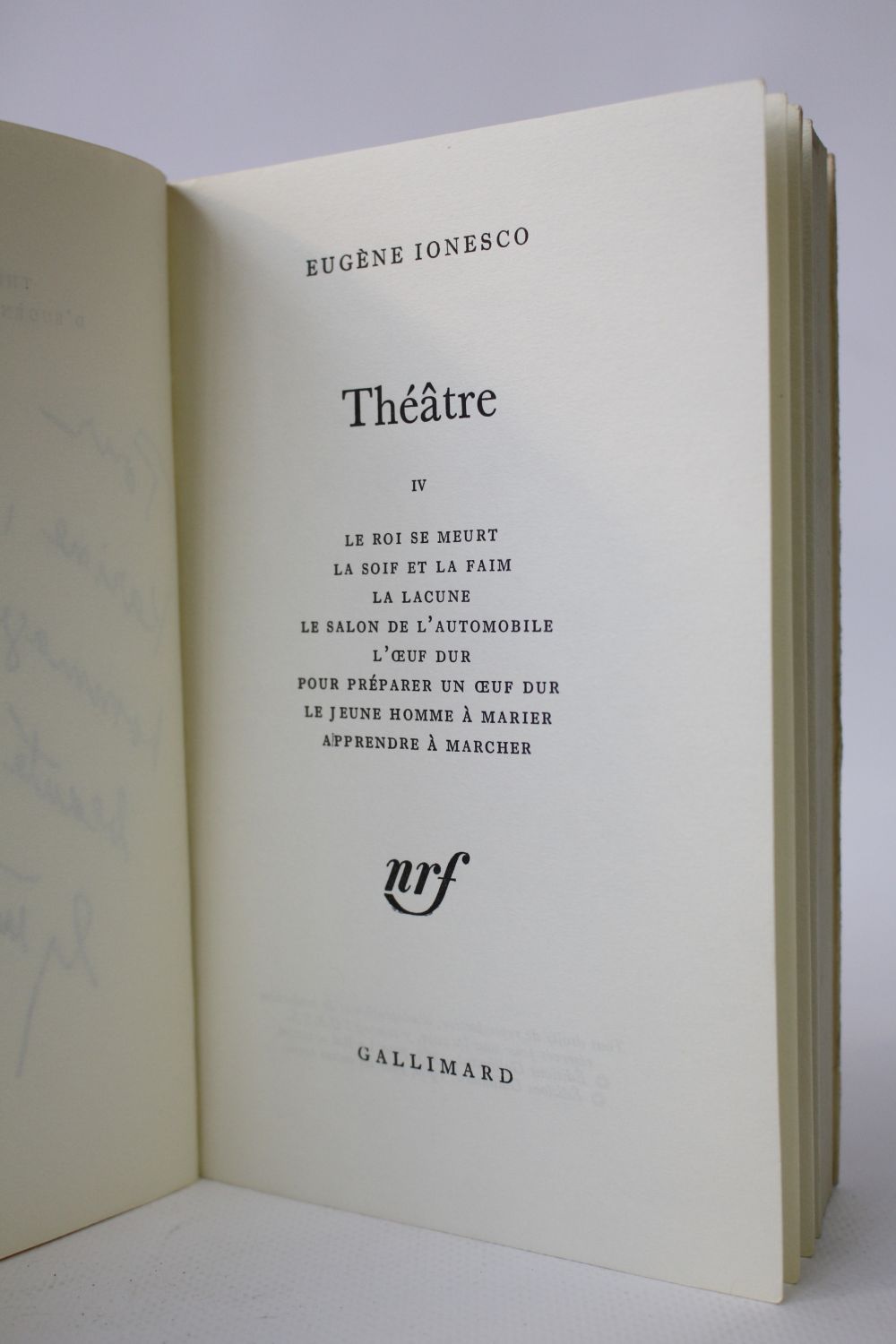 IONESCO : Théâtre IV - Signed book, First edition - Edition-Originale.com