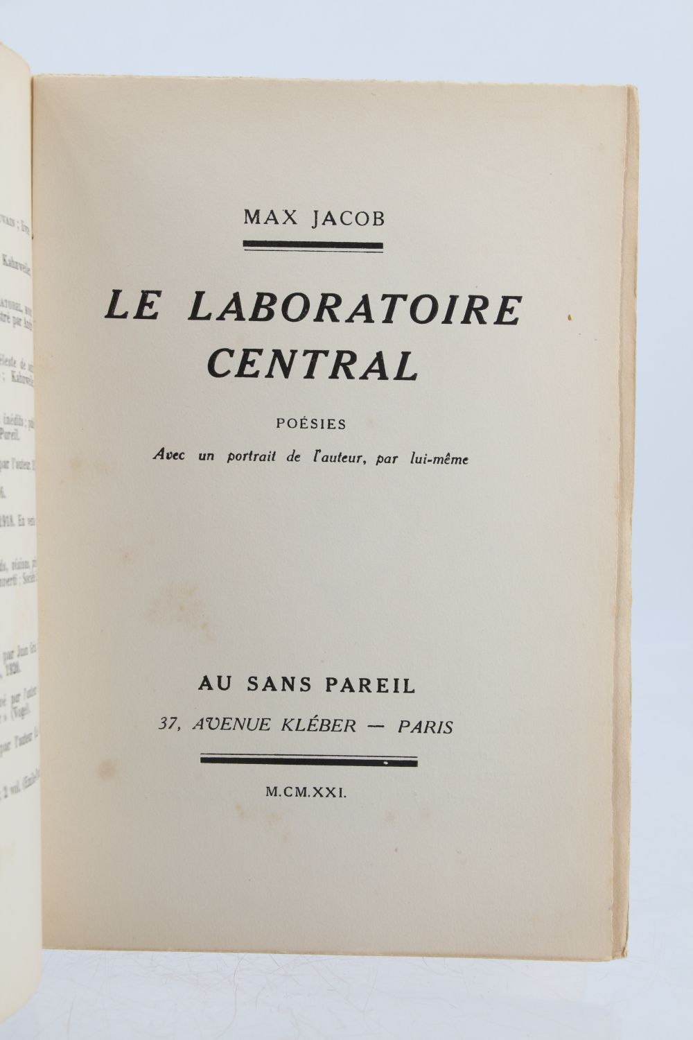 Jacob Le Laboratoire Central Edition Originale Edition Originale Com