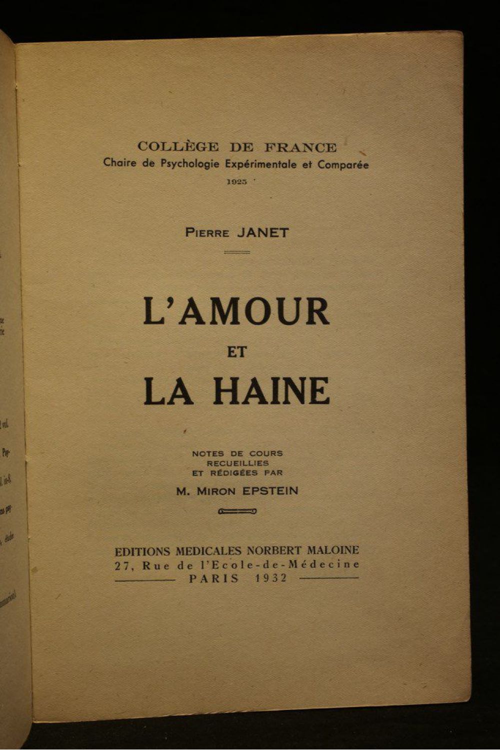 Janet L Amour Et La Haine First Edition Edition Originale Com