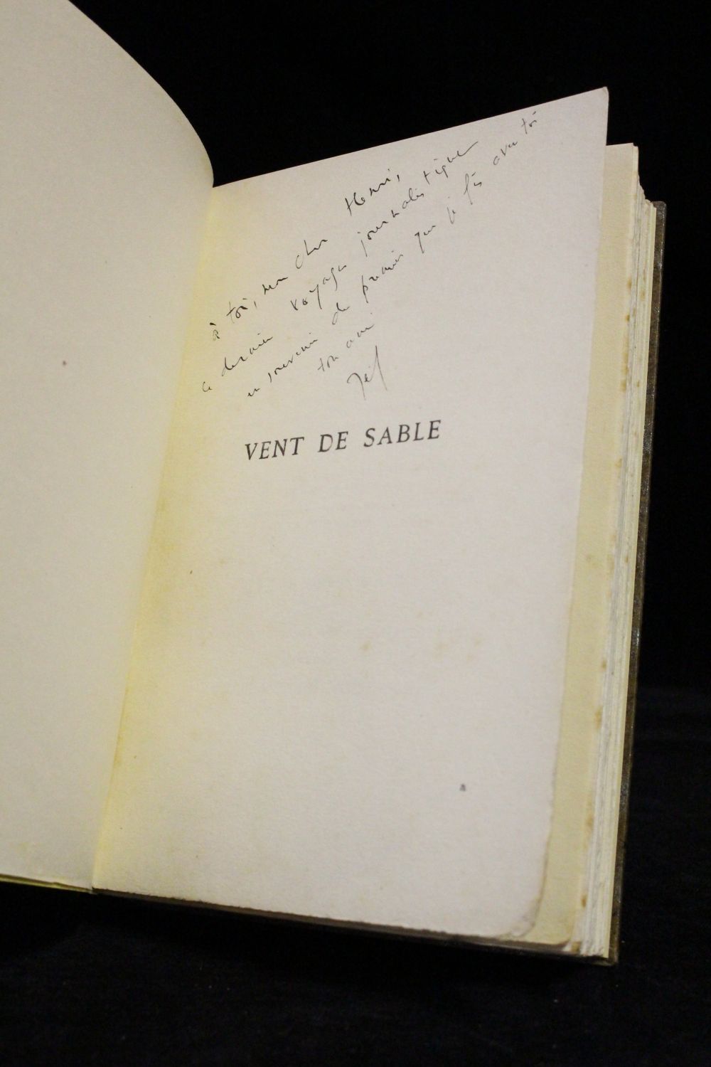 KESSEL : Vent de sable - Signed book, First edition - Edition-Originale.com