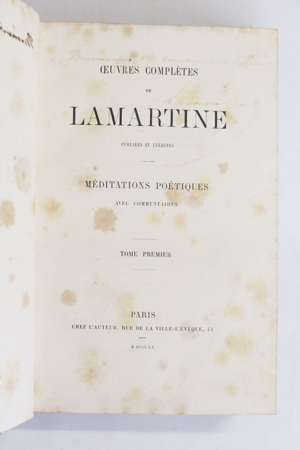 Lamartine - Dédicace avec Pierre Valentin