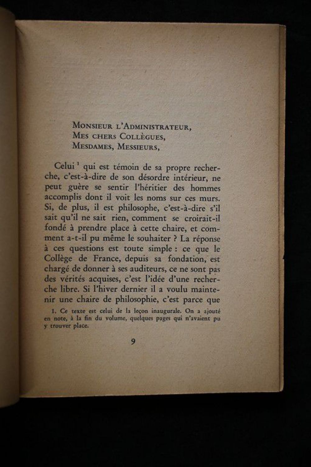 MERLEAU-PONTY : Eloge de la philosophie - Signed book, First edition ...