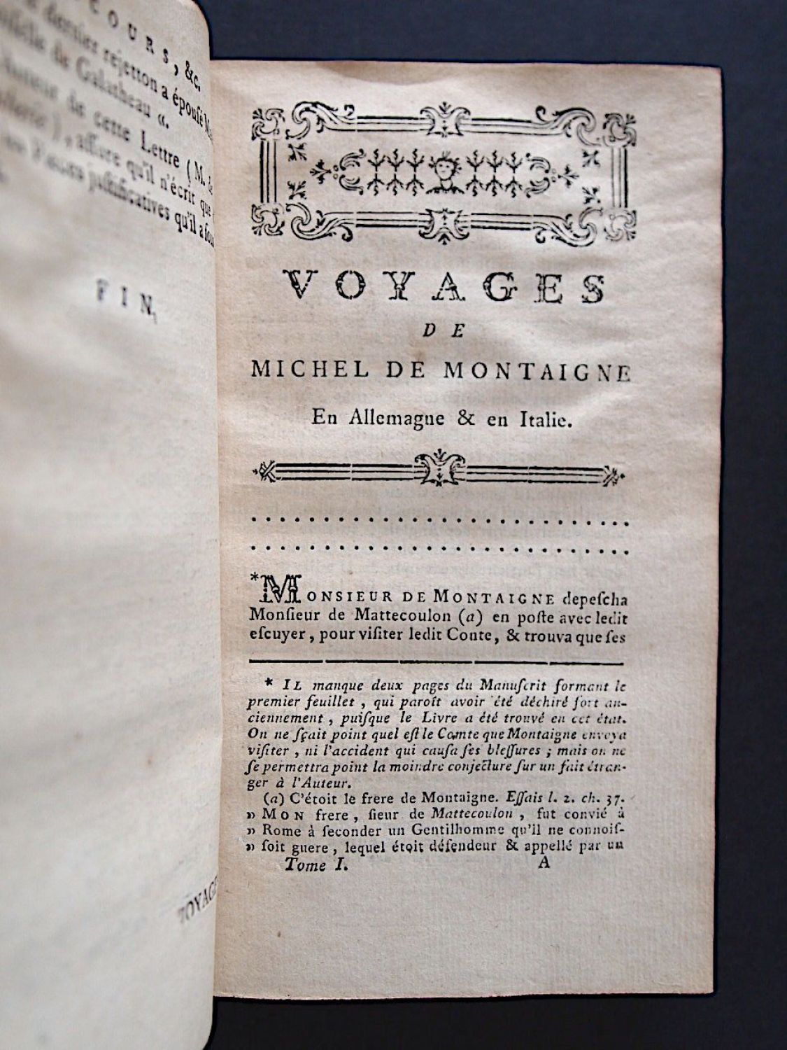 Journal de voyage - Michel de Montaigne 