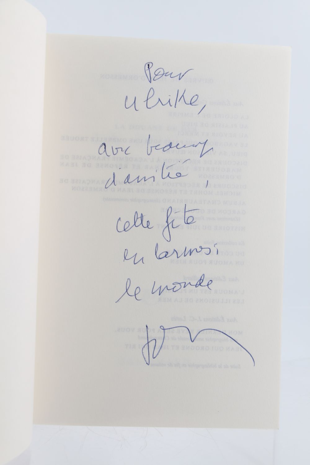 ORMESSON : La Douane de Mer - Signed book - Edition-Originale.com