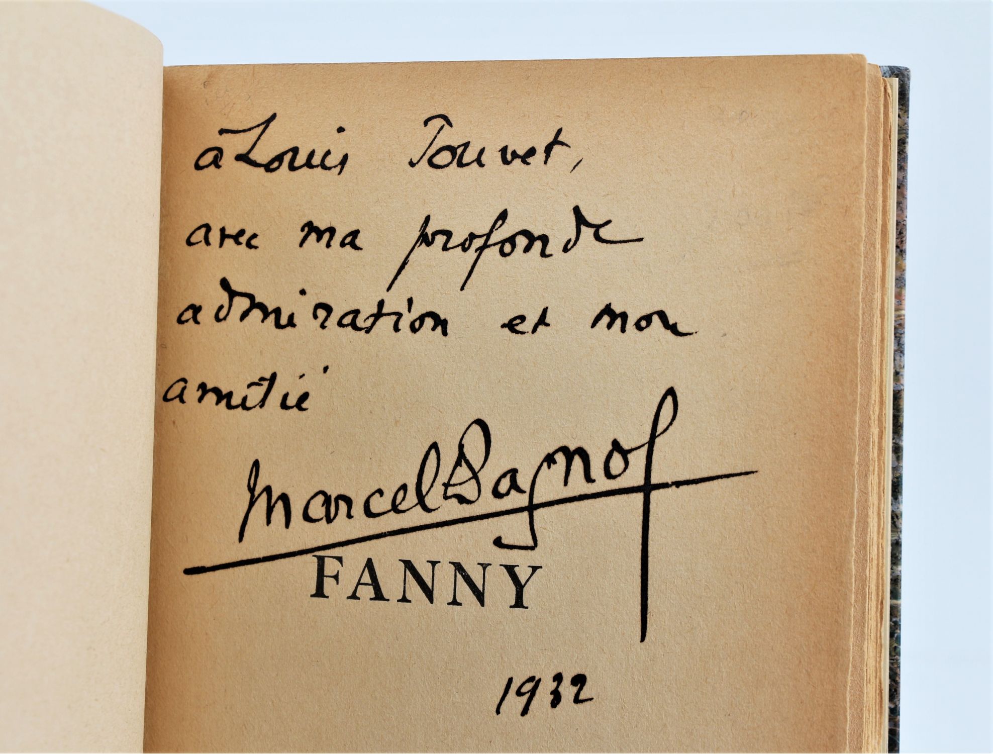 Pagnol Fanny Signed Book First Edition Edition 