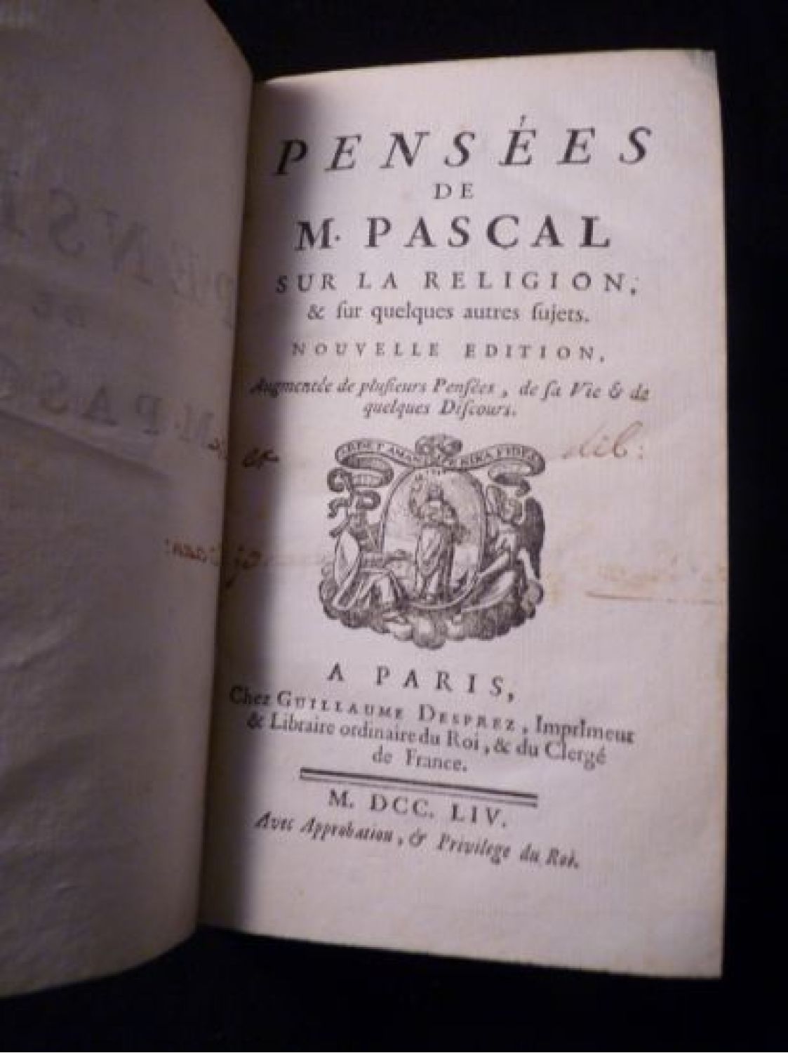 特価定番Blaise Pascal『Pensees de M. Pascal-』1670年Chez Guillaume Desprez（パリ）ブレーズ・パスカル『パンセ』初版本 画集