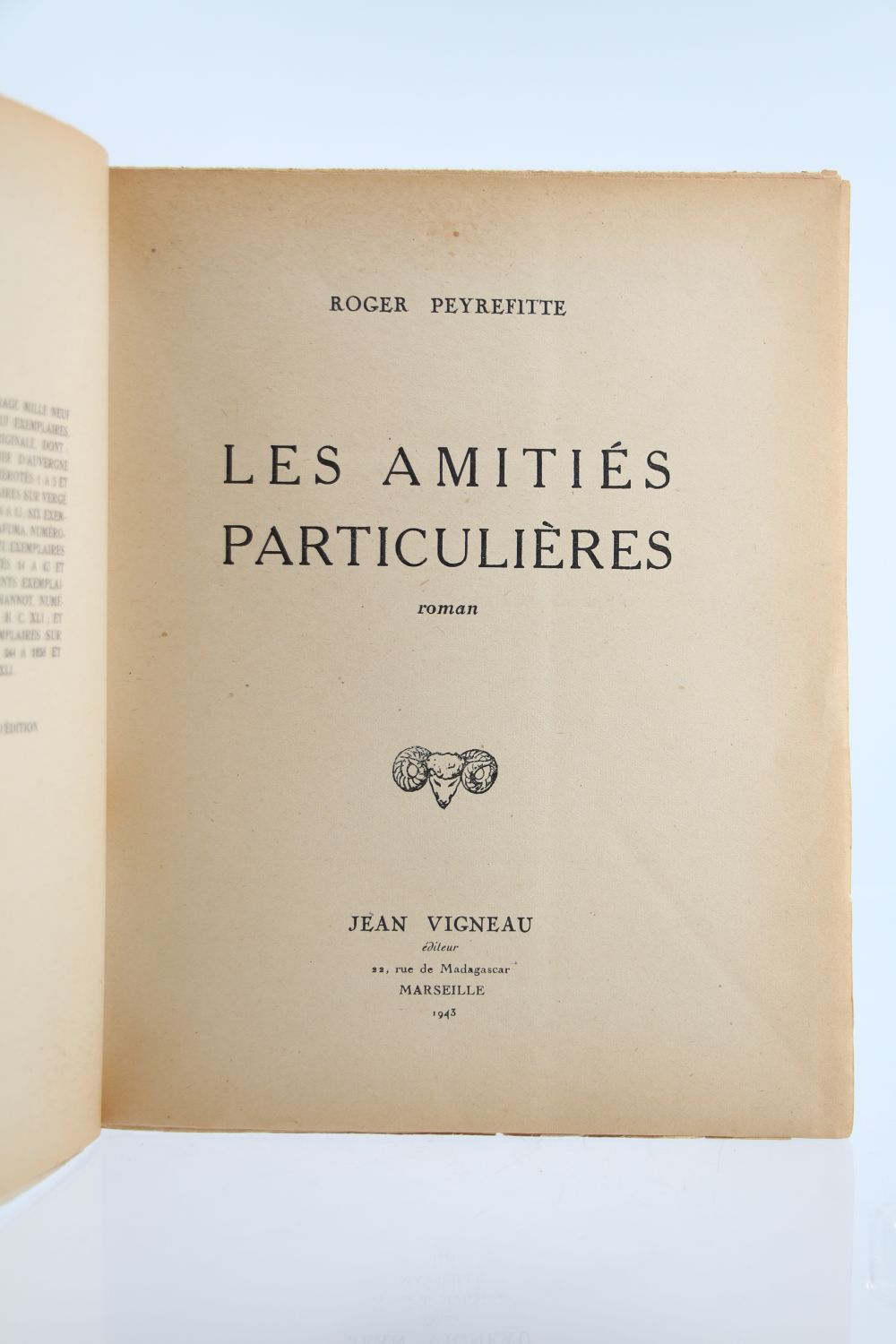 PEYREFITTE : Les Amitiés particulières - First edition - Edition ...