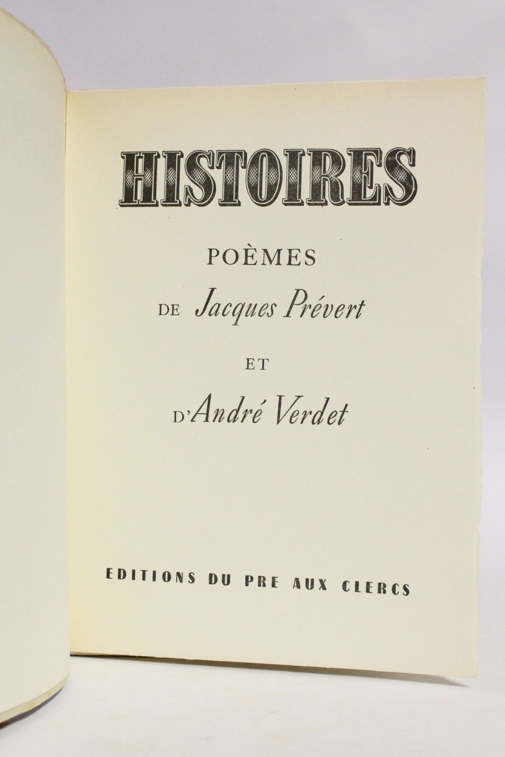 PREVERT : Histoires - Edition Originale - Edition-Originale.com