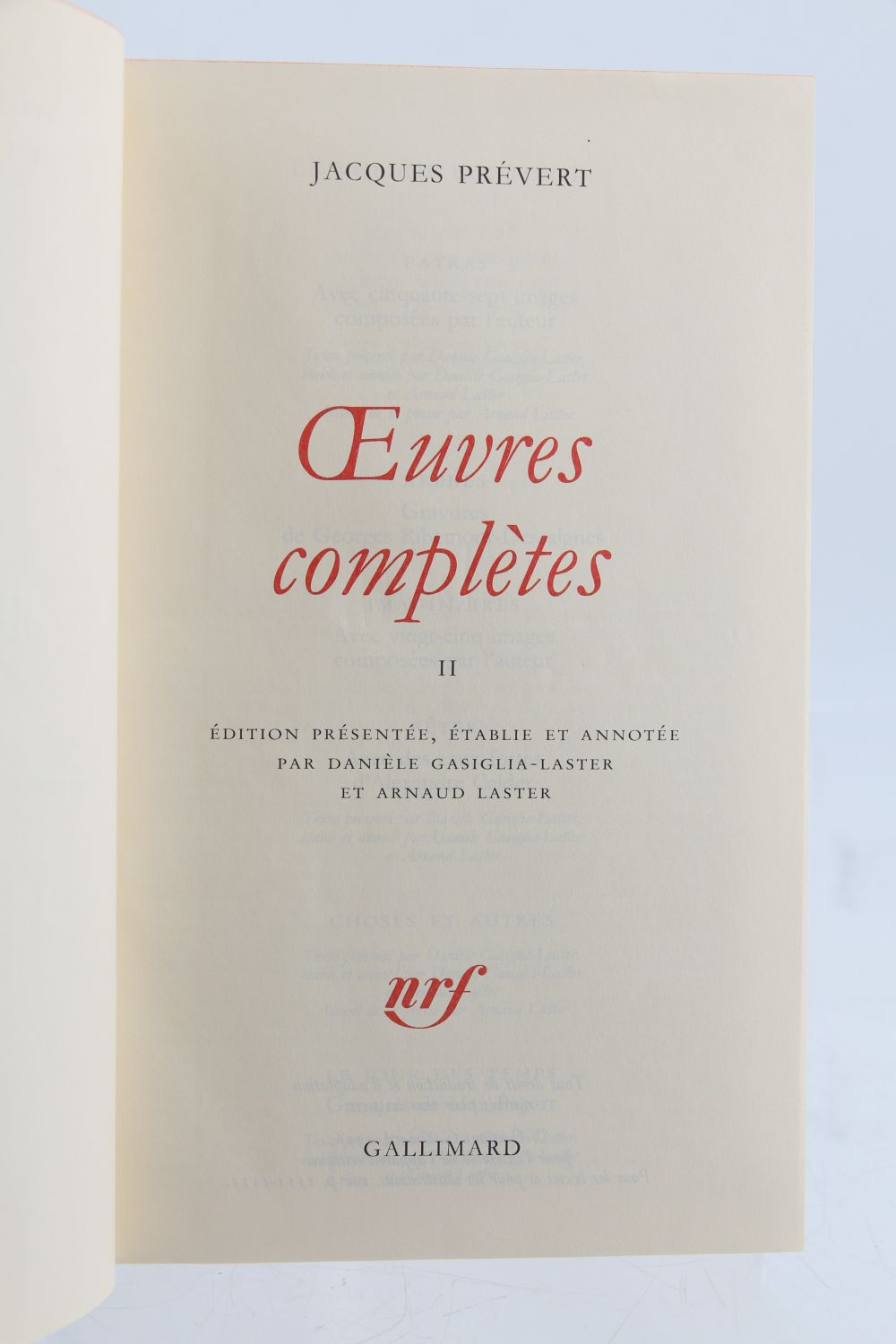 Jacques Prevert Oevres Completes II-