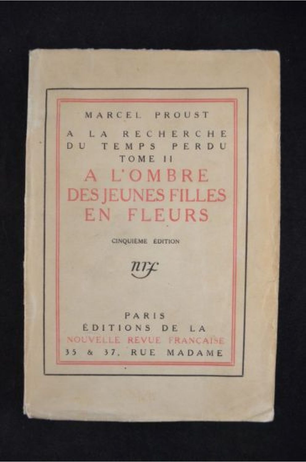 Proust A L Ombre Des Jeunes Filles En Fleurs Edition Originale Edition