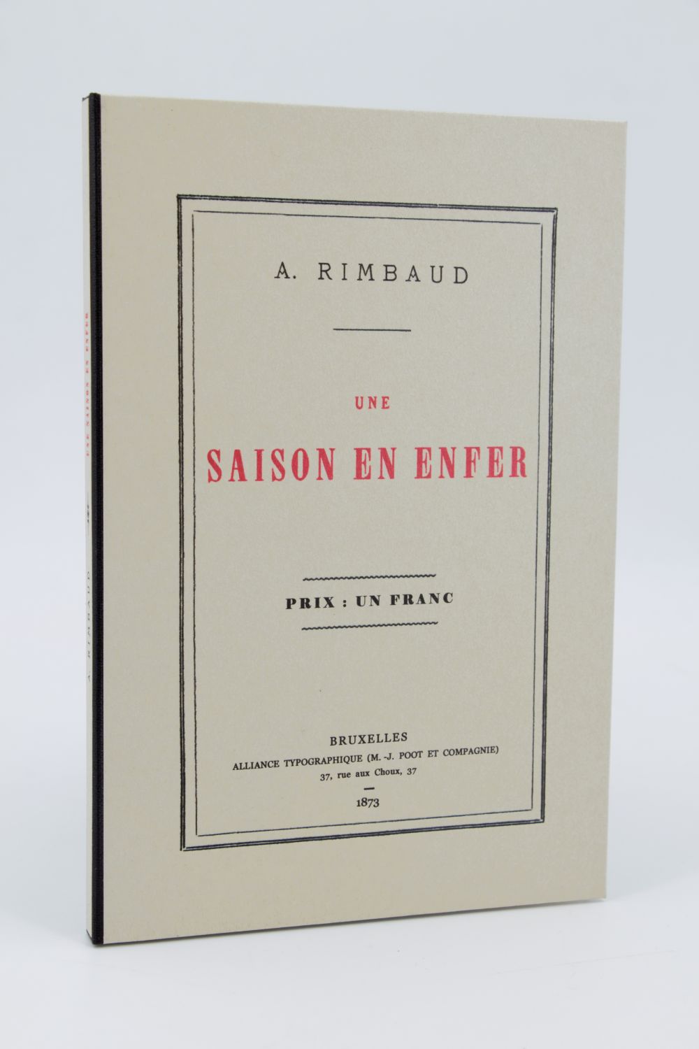 Rimbaud Une Saison En Enfer Edition Originale Edition 4993