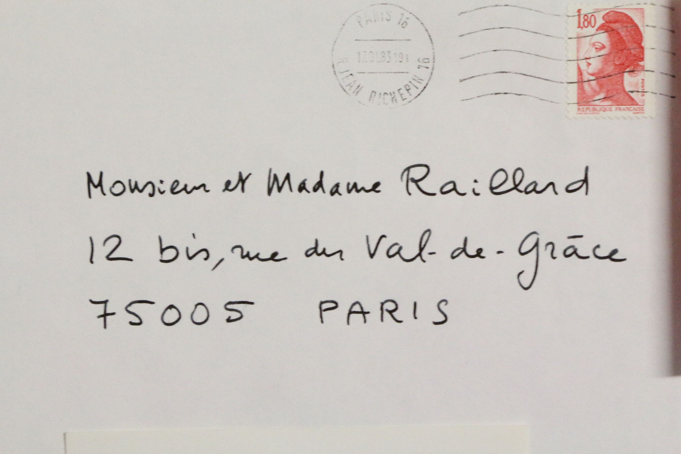 ROBBE-GRILLET : Carte de visite autographe signée à son ami Georges ...