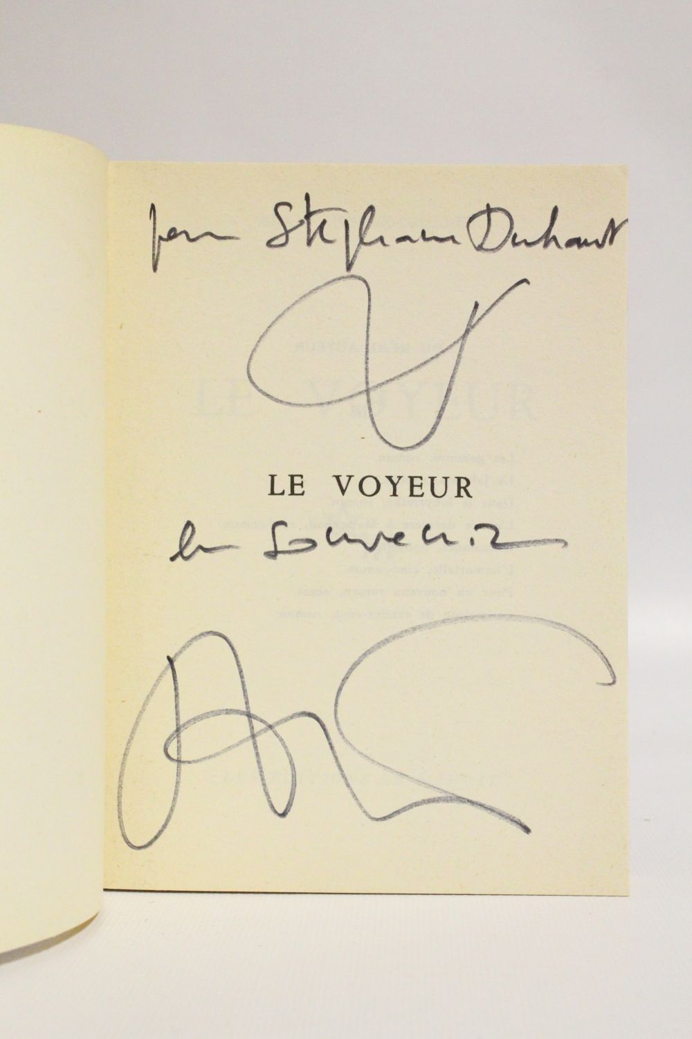 ROBBE-GRILLET Le voyeur - Autographe, Edition Origin