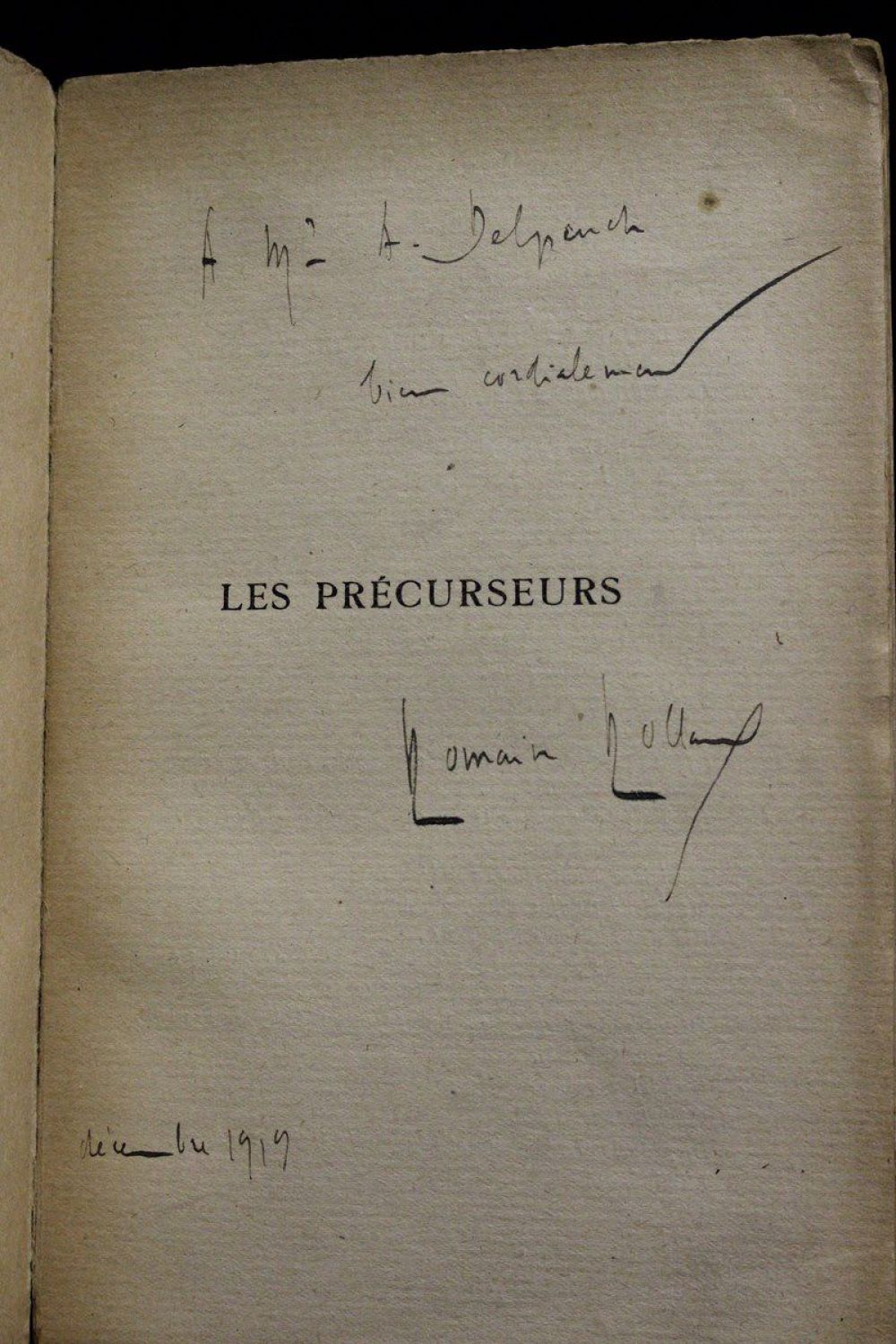 Rolland Les Précurseurs Autographe Edition Originale Edition 1683