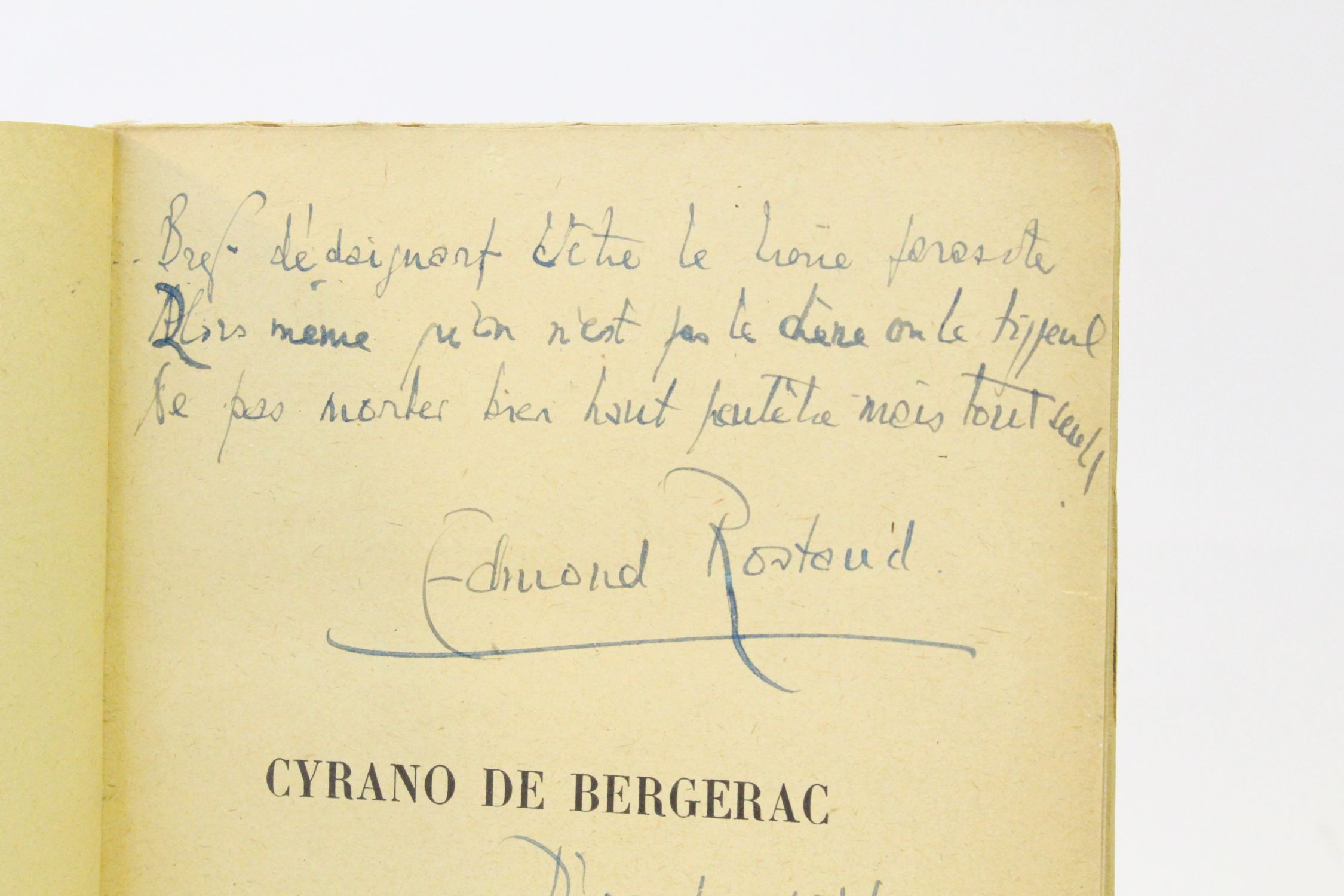 Rostand Cyrano De Bergerac Signed Book Edition Originale Com