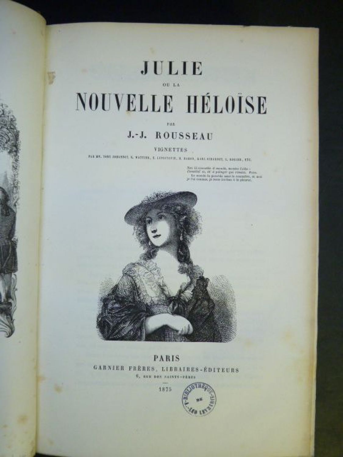 ROUSSEAU : Julie ou la nouvelle Héloïse - Edition-Originale.com