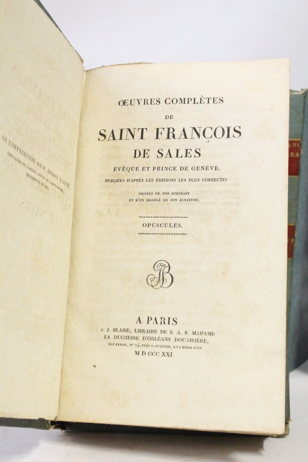 SAINT FRANCOIS DE SALES : Oeuvres complètes [suivi des Lettres inédites ...