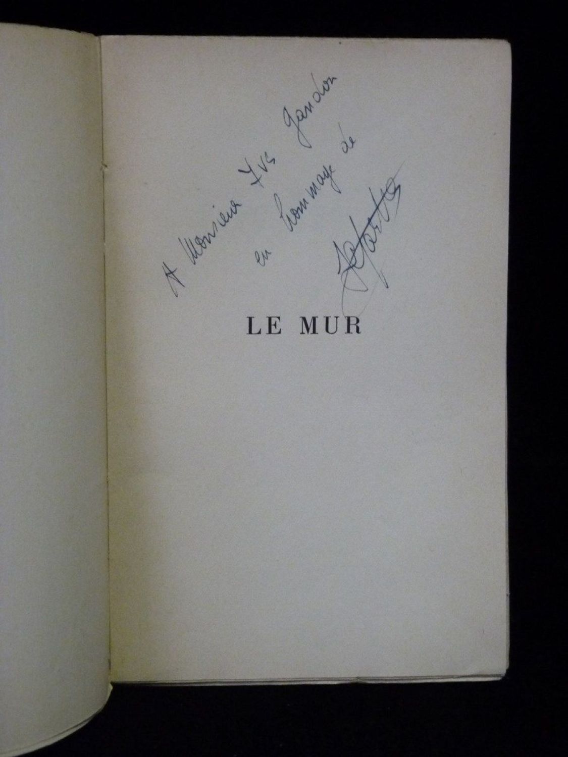 SARTRE : Le mur - Signed book, First edition - Edition-Originale.com