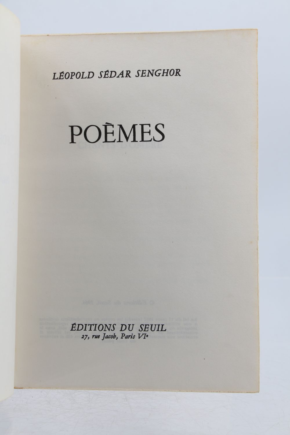 SENGHOR : Poèmes - Signed book - Edition-Originale.com
