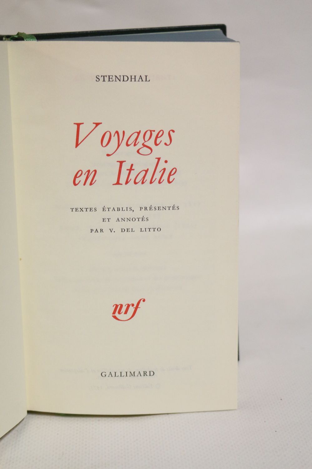 STENDHAL : Voyages en Italie - Edition-Originale.com