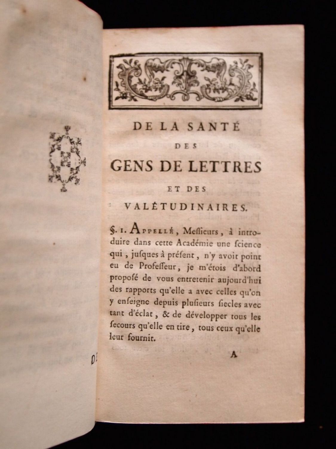 TISSOT De la sant des gens de lettres Edition Originale