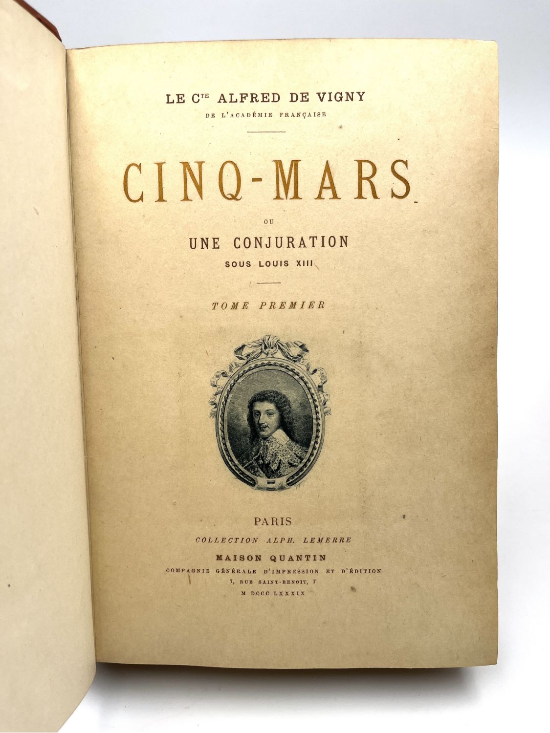 Cinq-Mars, ou une conjuration sous Louis XIII. by VIGNY Alfred de -  Paperback - 1913 - from Librairie & Cætera (SKU: 131896)