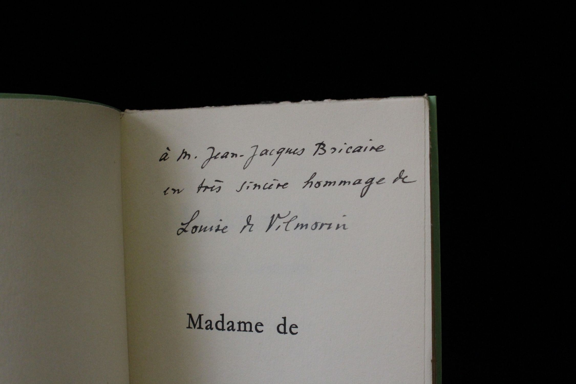 VILMORIN : Madame de - Signed book, First edition - Edition-Originale.com