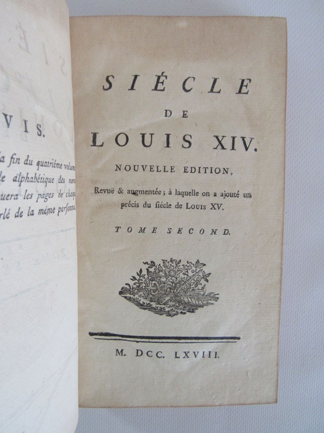 Le Siecle de Louis XIV, Il Secolo di Luigi XIV - Voltaire. …