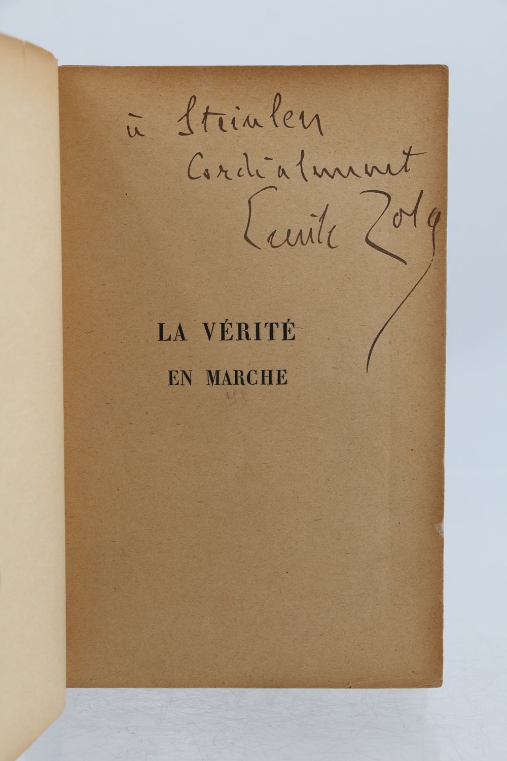 ZOLA : L'Affaire Dreyfus - La vérité en marche - Signed book, First ...