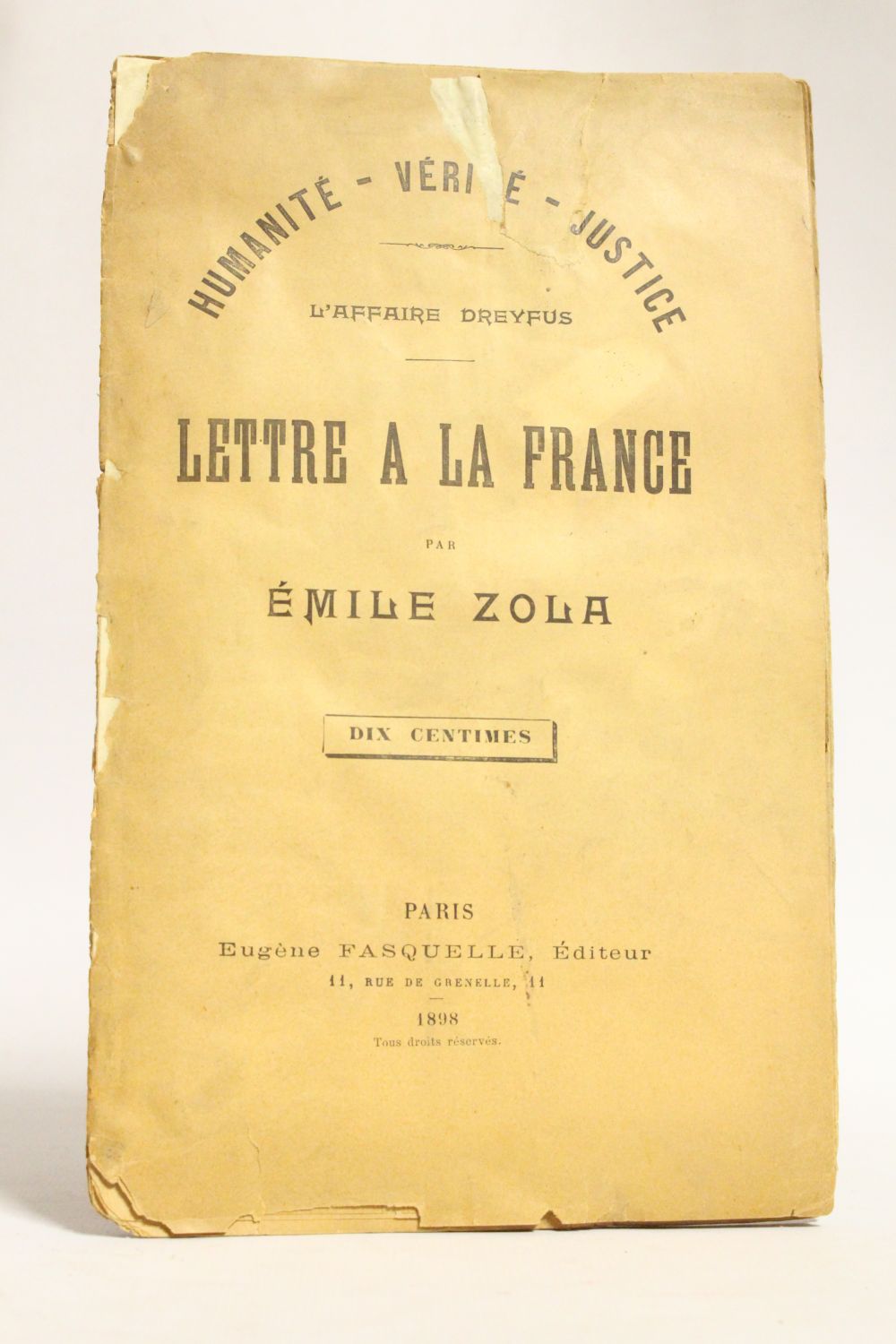 ZOLA : Lettre à la France - Edition Originale - Edition-Originale.com