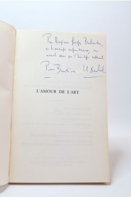 Bourdieu L Amour De L Art Les Musees Et Leur Public Autographe Edition Originale Edition Originale Com