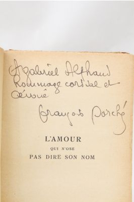 Porche L Amour Qui N Ose Pas Dire Son Nom Oscar Wilde Signed Book First Edition Edition Originale Com