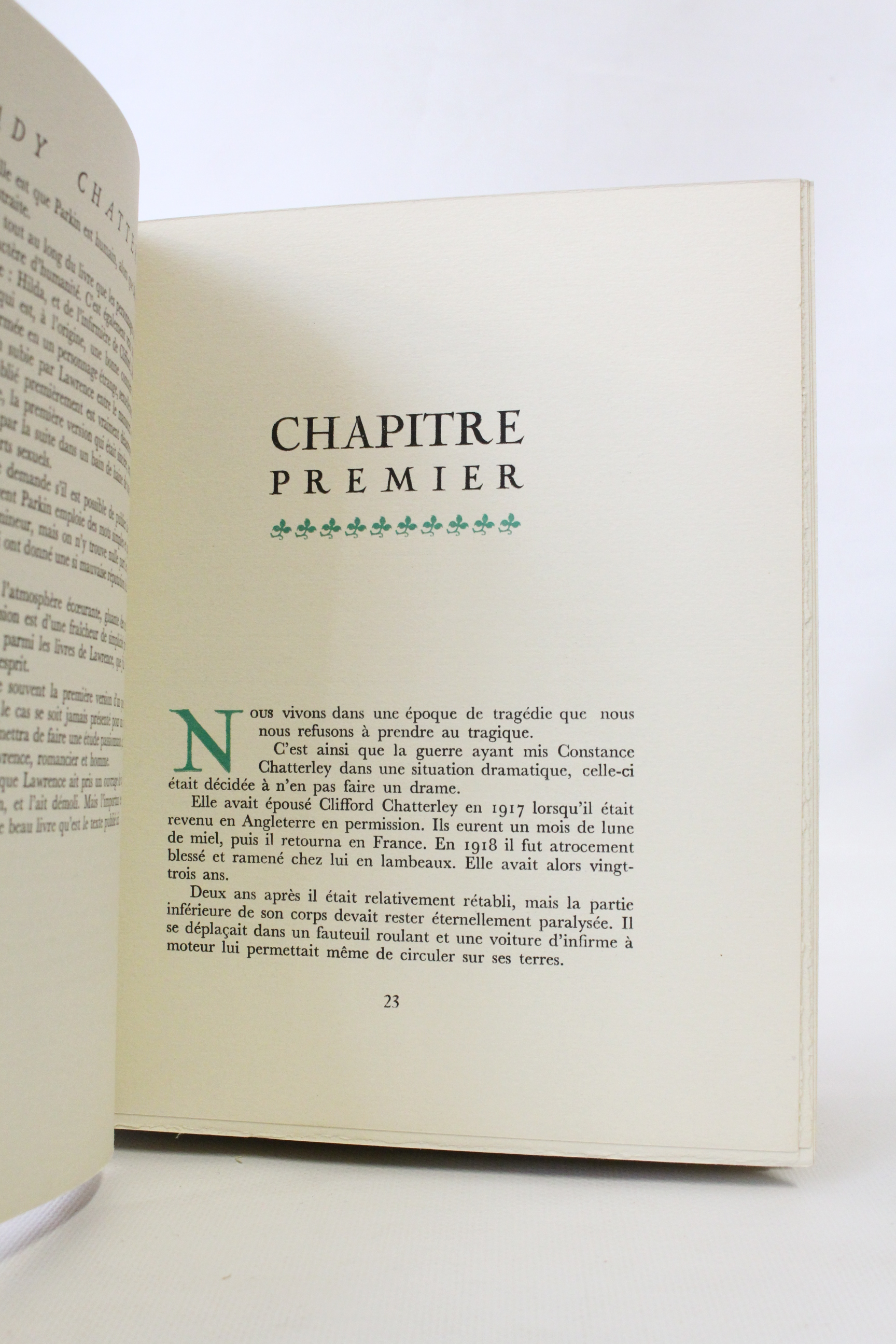 LAWRENCE : Lady Chatterley - Edition-Originale.com