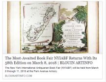 Blouinart Info su New York Antiquarian Book Fair