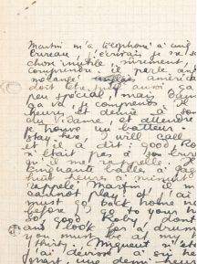 Boris Vian, manuscrit de