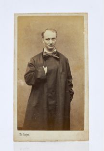 Focus on a rare original photograph portrait of Charles Baudelaire