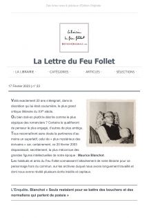 Le Feu Follet's Letter n° 23 | 