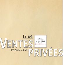 Le 121 - Catalogue Ventes Privées - 1ère Partie A à F